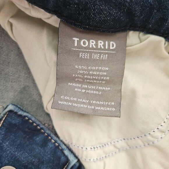 Torrid Jeans Women's 20R Super Soft High Rise Jegging Dark Wash New With Tags - Picture 12 of 16